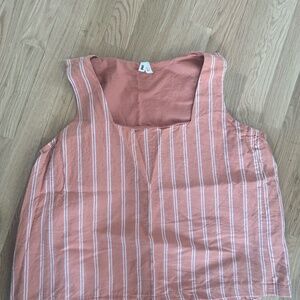 Pact Canopy Linen Blend- Size L- Orange Stripe